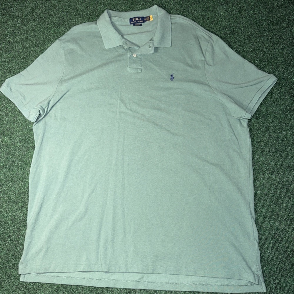 Men's Polo Ralph Lauren Classic Fit Green Polo Size 2XL Q18